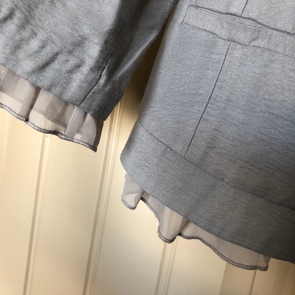 Lauren Conrad Light Grey Ruffle Blazer - Picture 5 of 5